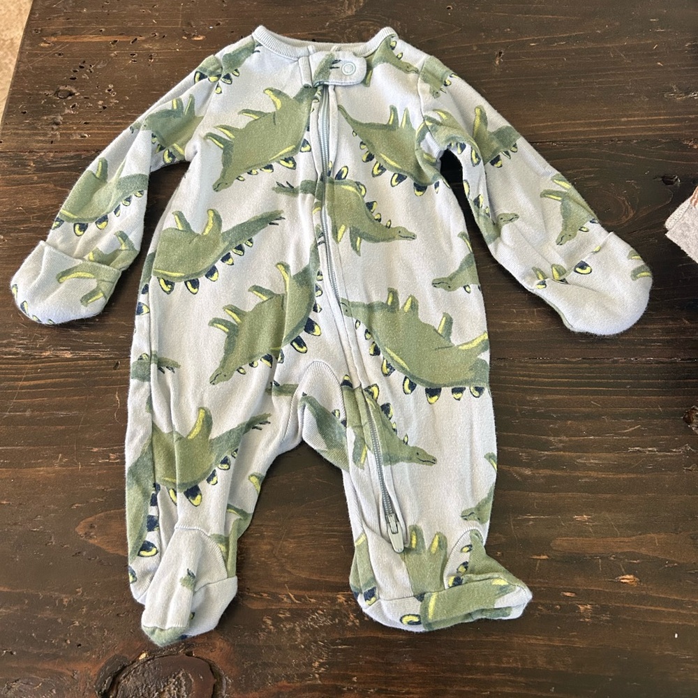 Green Dinosaur Print Kids One Piece